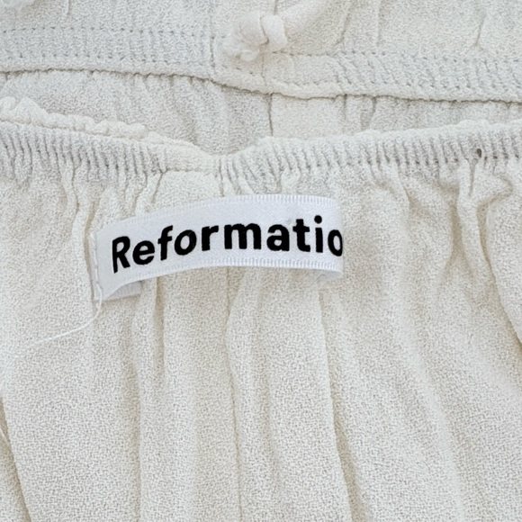 Reformation Plath Cream Puff Sleeve Crepe Top , sz : medium - Picture 9 of 11